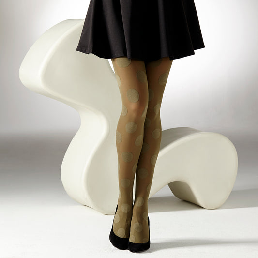 Large Marl Spot Tights (Made In Italy) 2 Colours