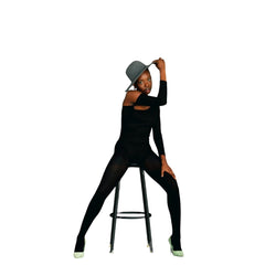 Black Cotton 300 Denier Tights (Made In Italy)