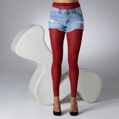 Gipsy Polka Dot Cuff Footless Tights - 2 Colours (Made In Italy)