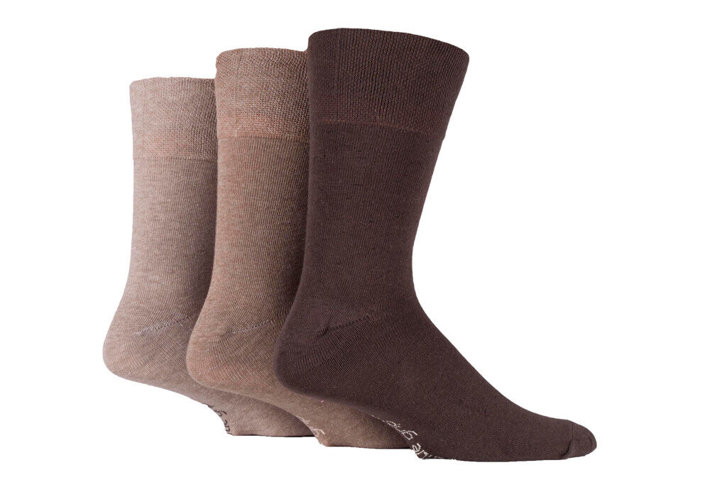 Men's Gentle Grip 3 Pair Pack Socks (Assorted Styles)