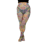 Retro Flower Power Printed Tights (3 Styles) Made In Italy