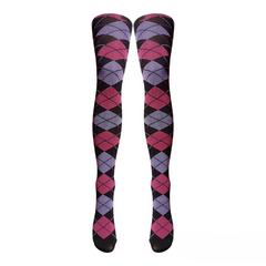Scottish Argyle / Tartan Print Tights Available In 3 Styles (Made In Italy)