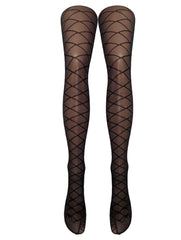 Sheer Diamond Pattern Tights