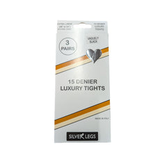 Silver Legs 15 Denier Italian Tights (3 Pair Pack)