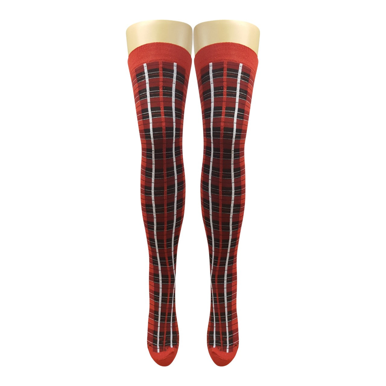 Plaid thigh high socks best sale