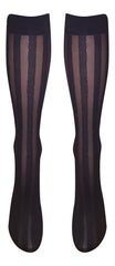 Fancy Pattern Ladies Knee High Pop Socks (Made In Italy)