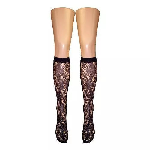 Fancy Pattern Ladies Knee High Pop Socks (Made In Italy)