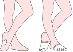Medias de danza ballet convertibles de 60 deniers para niños (fabricadas en Italia)
