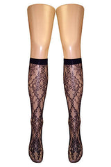Fancy Pattern Ladies Knee High Pop Socks (Made In Italy)