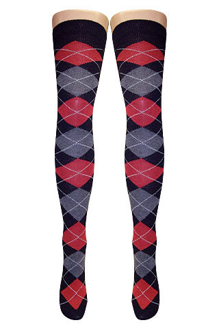 Over the knee hot sale argyle socks