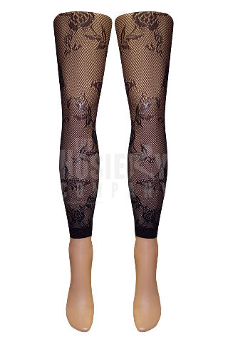 Daisy Lace Tights Silver Legs Hosiery