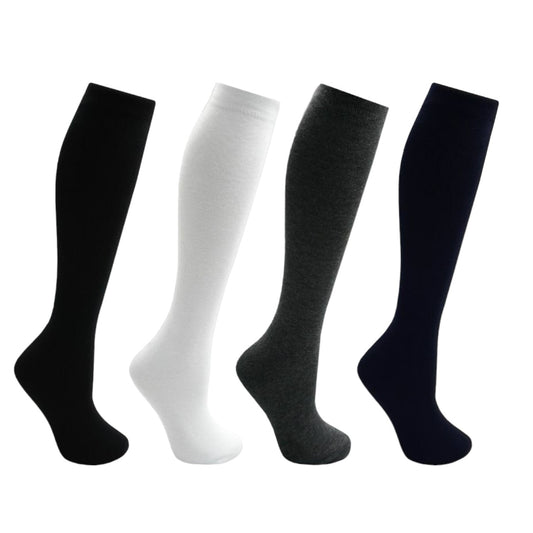 Cotton Knee High Socks For School (12 Pairs)