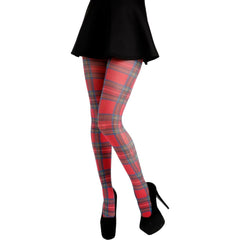 Strumpfhose mit schottischem Tartan-/Argyle-Print, erhältlich in 2 Ausführungen (hergestellt in Italien)