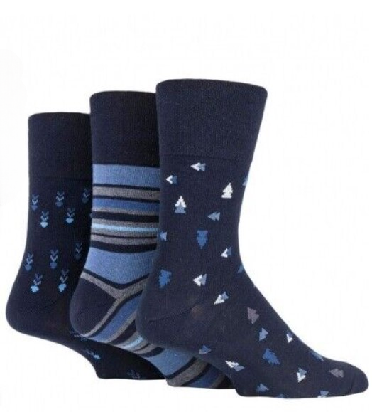 3 Paar Herrensocken mit sanftem Griff (verschiedene Ausführungen), Größe 6–11