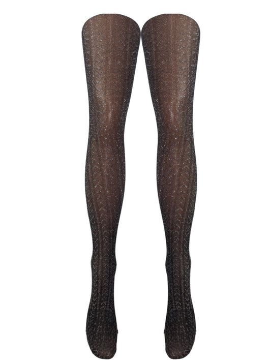 Chevron Lurex Tights