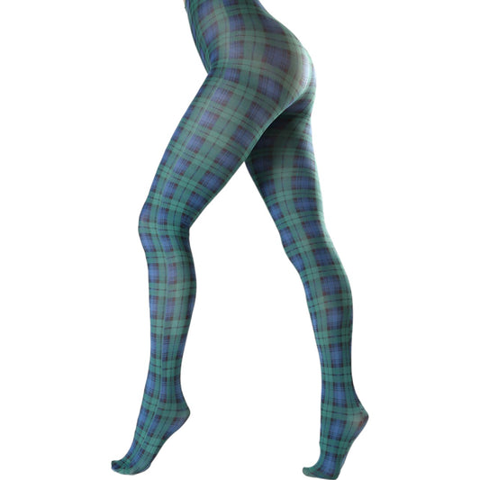 Scottish Tartan / Argyle Print Tights Available In 4 Styles (Made In Italy)