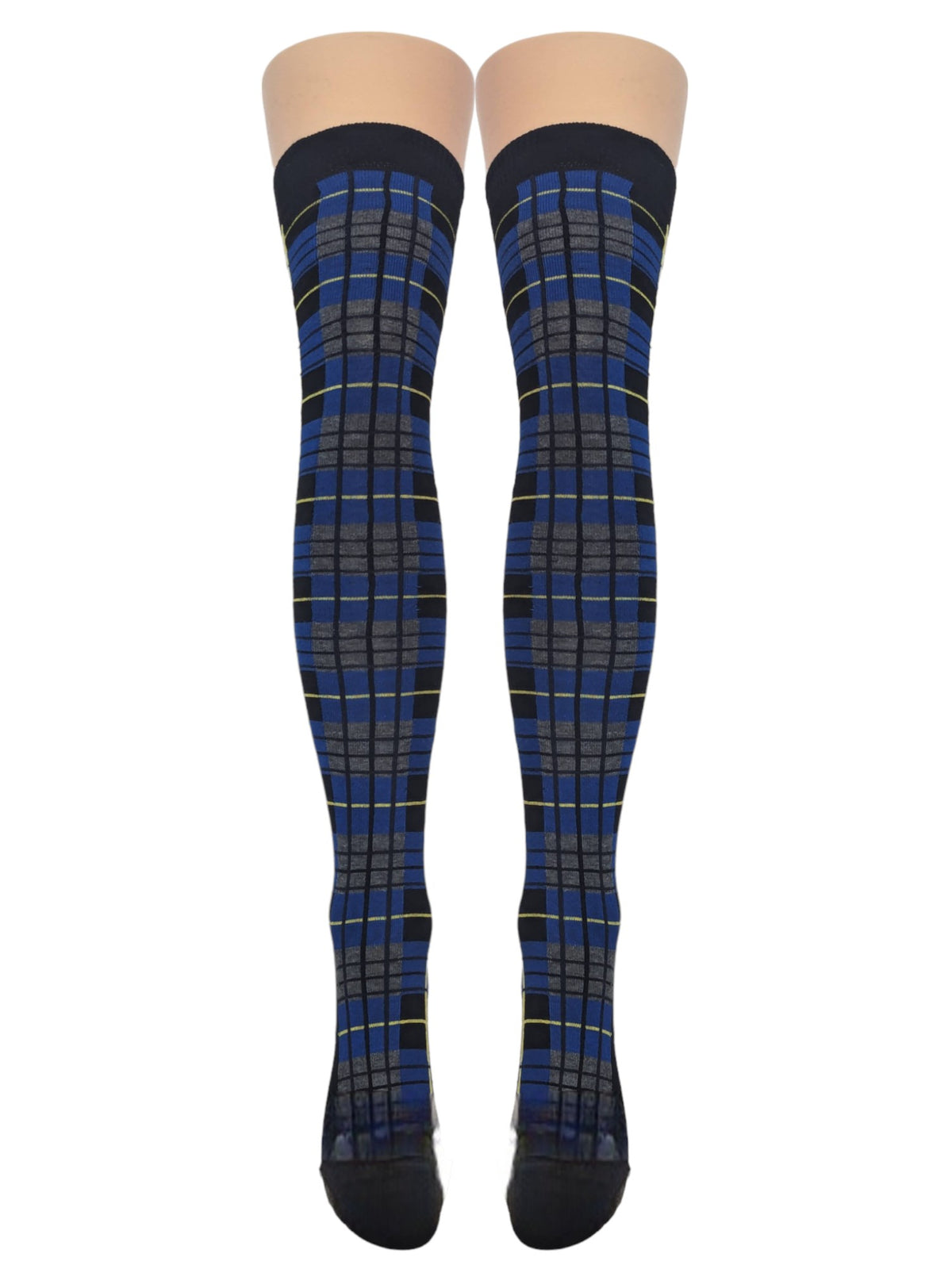 Calcetines por encima de la rodilla de tartán (hechos en Italia)
