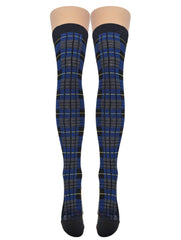 Calcetines por encima de la rodilla de tartán (hechos en Italia)