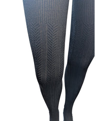 Chevron Knitted Tights (Made In Italy)