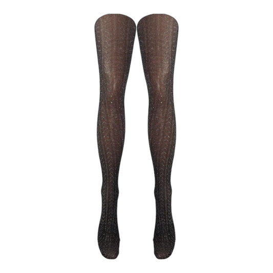 Chevron Lurex Tights