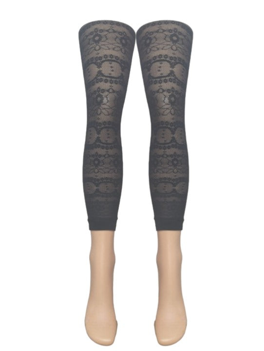 Geometric Flower Footless Tights