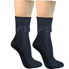Knöchel-Bobby-Socken mit Spitzenbesatz
