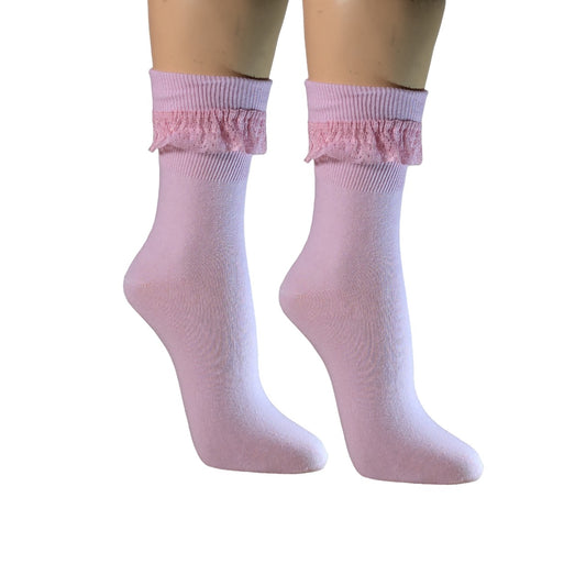 Lace Trim Ankle Bobby Socks