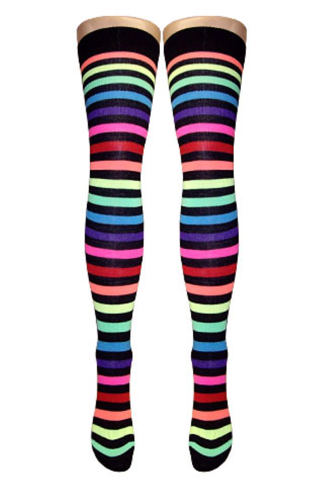 Patterned Over Knee Socks (Tartans / Stripes / Leopard / Camo)