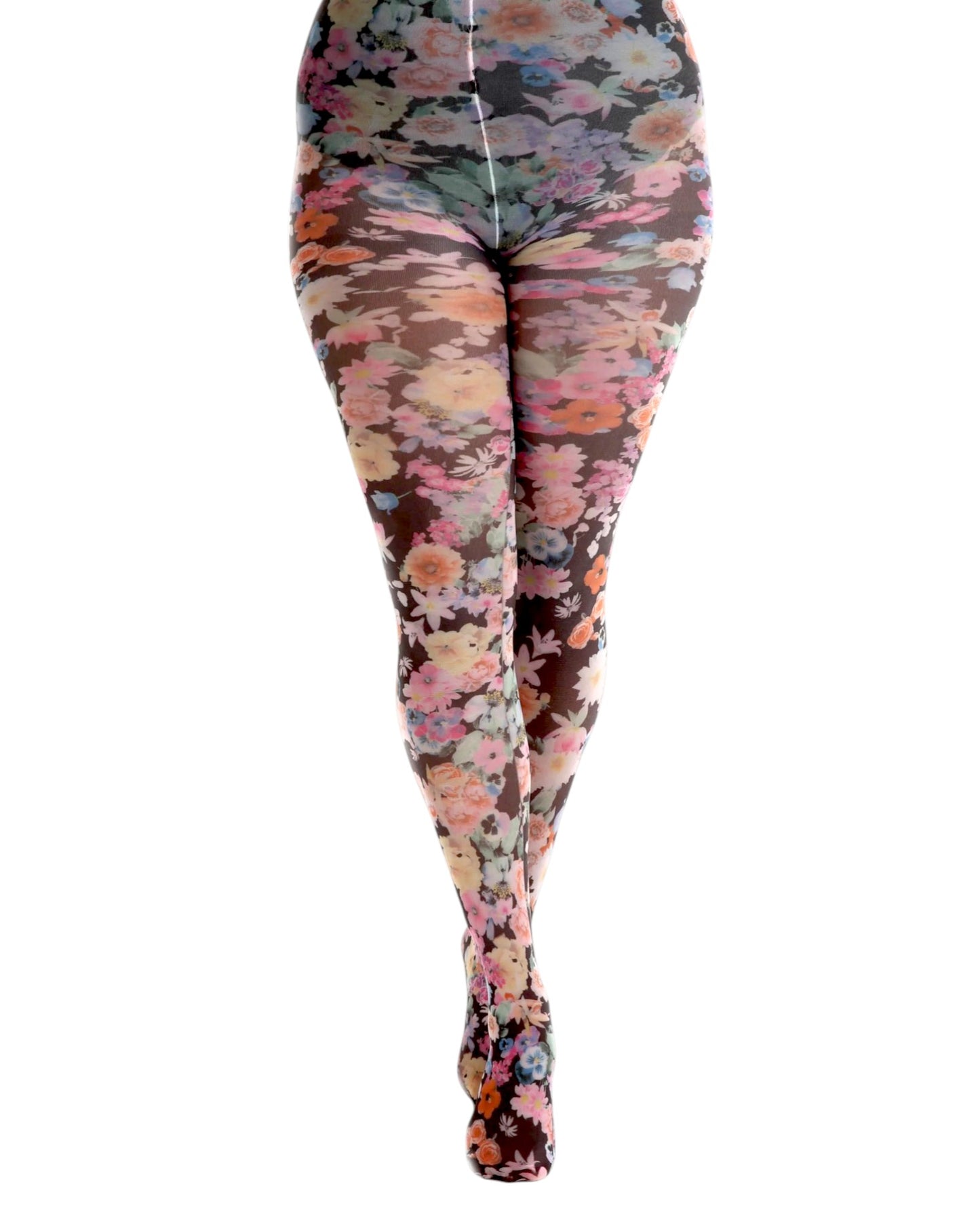 Retro Flower Power Printed Tights (3 Styles) Made In Italy