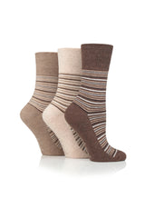 3 Paar Damen-Socken mit sanftem Griff (verschiedene Modelle), Größe 4–8