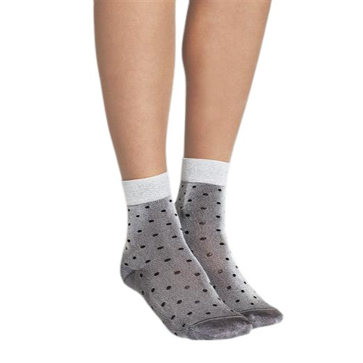 Spot Ankle Socks With Lurex Cuff