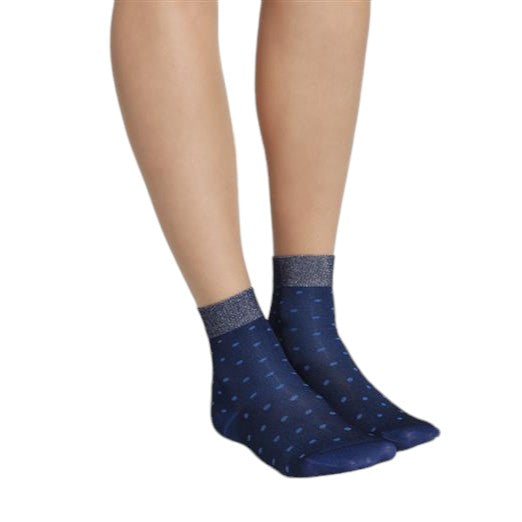 Spot Ankle Socks With Lurex Cuff