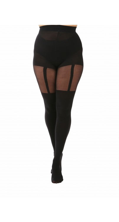 Passion April Mock Suspender Tights In Stock At UK Tights