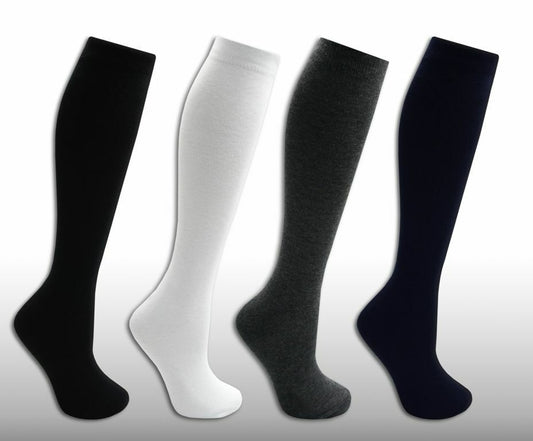 Cotton Knee High Socks For School (12 Pairs)