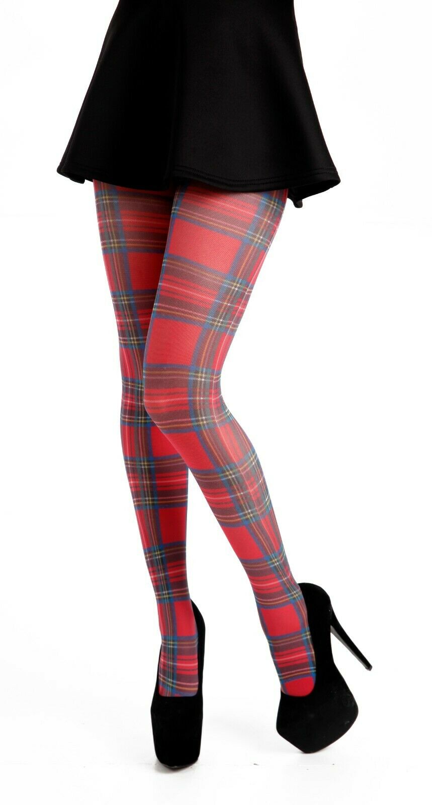 Scottish Tartan / Argyle Print Tights Available In 2 Styles (Made In Italy)