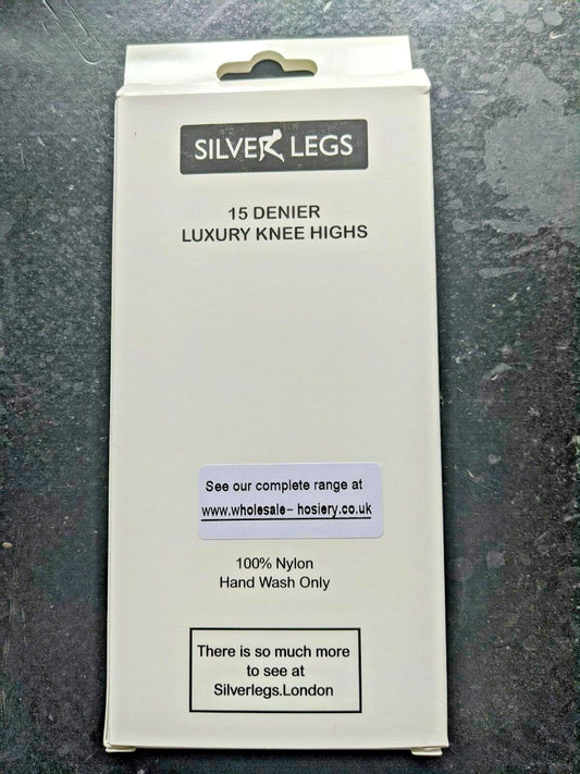 Silver Legs 2er-Pack transparente Komfort-Kniestrümpfe, 15 Denier (hergestellt in Italien)