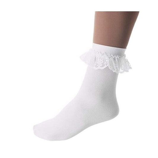 Lace Trim Ankle Bobby Socks