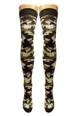 Camouflage Over Knee Socks (Made In Italy)